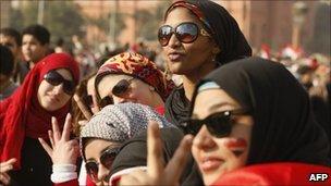 Women in Tahrir Square, 12 February