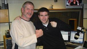 Steve Ward with BBC Radio Derby's Colin Bloomfield