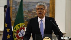 Portuguese Prime Minister Jose Socrates announcing his resignation (23 March 2011)