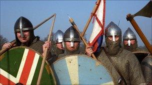 Actors recreate the Battle of Hastings