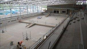 The 50m swimming pool at Basildon Sporting Village