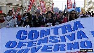 Anti-government protest in Lisbon, 19 Mar 11