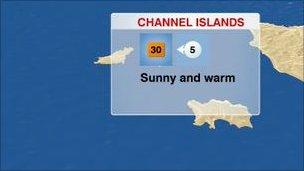 Jersey weather map