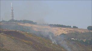 Grass fires on Kilvey Hill, Swansea