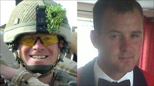 Maj Matthew Collins (L) and L/Sgt Mark Burgan