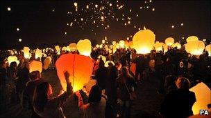 Vigil for Sian O'Callaghan in Swindon