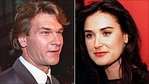 Patrick Swayze and Demi Moore