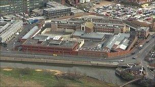 Aerial view of Gloucester Prison