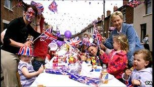 A street party to celebrate the Queen's Golden Jubilee in Belfast