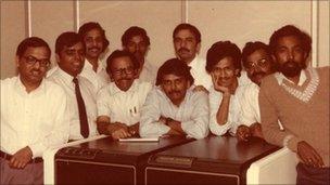 The team at Infosys in the early days