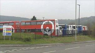 Veolia bus at depot