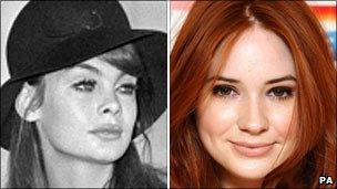 Jean Shrimpton (left) and Karen Gillan