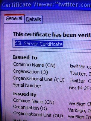 SSL certificate details page