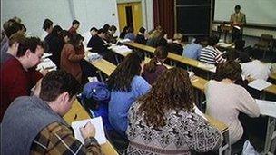 Students in lecture theatre