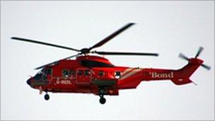 The Super Puma before it crashed [Pic: Gareth Falls]