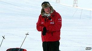 Prince Harry training with the Walking with the Wounded team in the Arctic