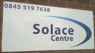 Solace Centre sign