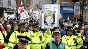 EDL protesters