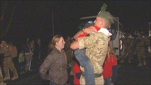 Soldier returns home