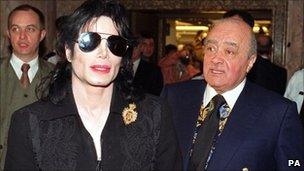 Michael Jackson with Mohammed Al Fayed