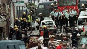 1998 Omagh bomb scene