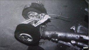 Undersea image released by France's Bureau of Investigation and Analysis of the crashed engine of the Airbus A330