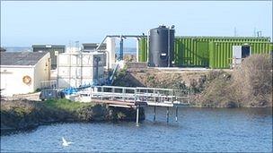 Alderney water treatment plant in Battery Quarry