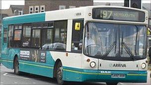 Bus in Wakefield