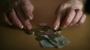 coins on table