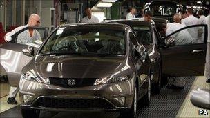 Honda production line in Swindon