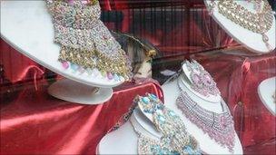 jewellery in shop window