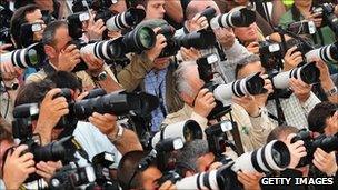 Press photographers, Getty