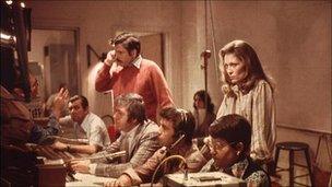 Faye Dunaway (right) in Network, 1976