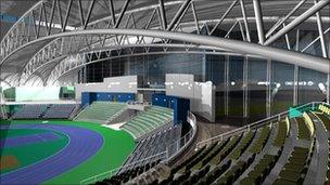 Artist's impression of sports arena