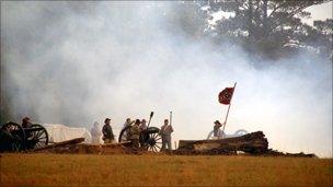 Cannons boom near Charleston, South Carolina