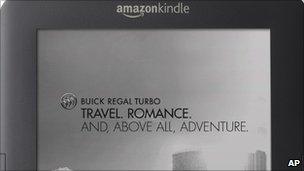 A screenshot of advertising on the Kindle