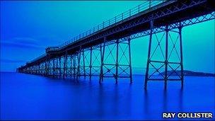 The Queen's Pier in Ramsey by Ray Collister