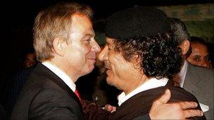 Tony Blair and Colonel Gaddafi