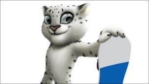 The leopard is one of three Sochi mascots