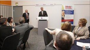 Andrew Lansley speaking to RCN delegates