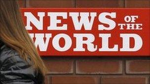 News of the World sign