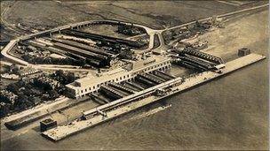 Tilbury Docks' passenger landing stage that was built in the 1930s