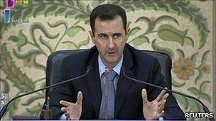 Bashar al-Assad delivers address 16 April 2011