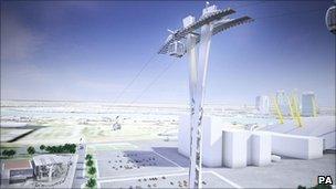 Artist's impression of the cable car scheme