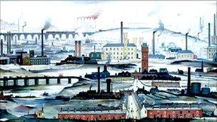 Industrial Landscape, 1955, LS Lowry. Image from Tate