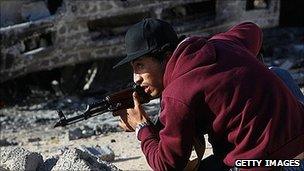 Rebel fighter in Misrata