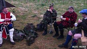 Breakfast at Culloden Battlefield. Pic: Alec Rose