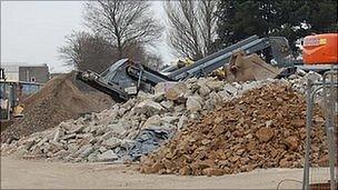 Sorting of materials at Grand Bouet development