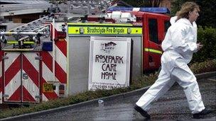 Fire brigade at Rosepark care home