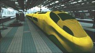 Concept image of high-speed train